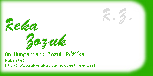 reka zozuk business card
